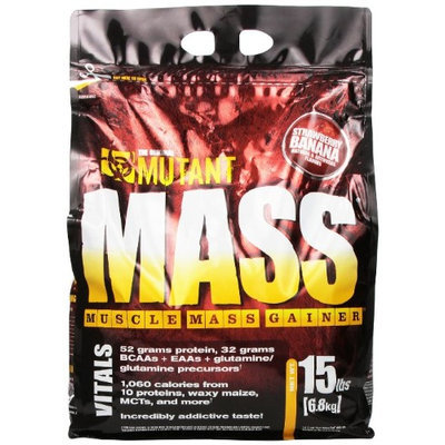 Mutant - Mass Muscle Mass Gainer Strawberry Banana Cream - 15 lbs.