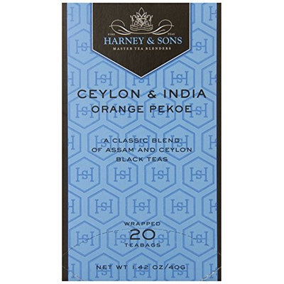 Harney & Sons Tea Co. Harney & Sons Tea, Orange Pekoe, Case of Six 20 Tea Bags each (120 bags)