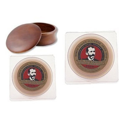 Kingsley Shave Bowl Dark Wood + Col. Conk Bay Rum Soap