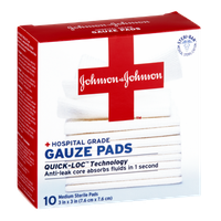 Johnson & Johnson Hospital Grade Gauze Pads - 10 CT