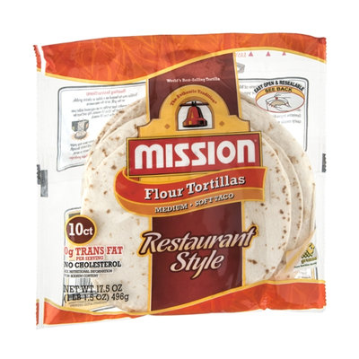 Mission Flour Tortillas Restaurant Style Medium - 10 CT