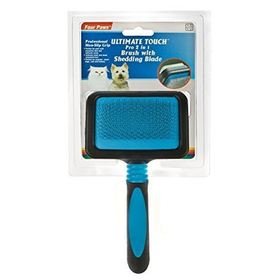 Four Paws Ultimate Touch Pro 2 in 1 Slicker with Shed N Blade