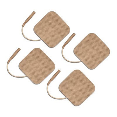 Current Solutions OTC TENS Electrodes 2x2 Square, Tan Mesh Backed - 16 Pack