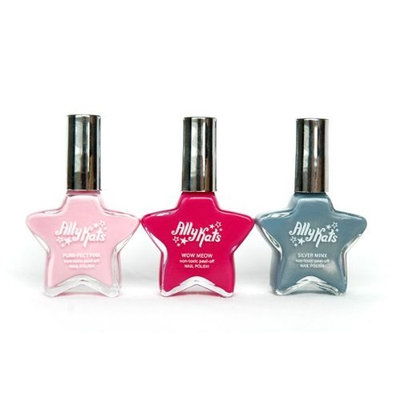 AllyKats Water-based Nontoxic Sparkle Peel-off Nail Polish (Set of 3)