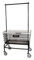 ROYAL BASKET TRUCK G33-BKX-W2A-5UNN Laundry Hamper Cart, Black,500 lb.