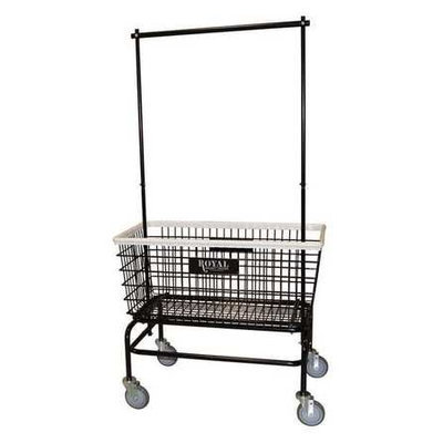 ROYAL BASKET TRUCK G33-BKX-W2A-5UNN Laundry Hamper Cart, Black,500 lb.
