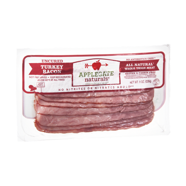 Applegate Naturals Turkey Bacon All Natural Whole Thigh Meat Uncured