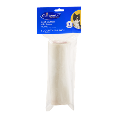 Companion Beef Stuffed Shin Bone For Dogs 5-6 Inch - 1 CT