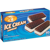 PET Vanilla Ice Cream Sandwiches, 3.5 fl oz, 10 count