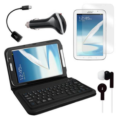 Bluetooth Keyboard Folio with Earphones, Screen Protector, OTG Cable, and More for Samsung Galaxy Note 8