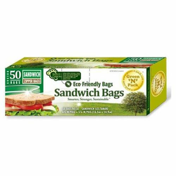 Eco-Friendly Bags Zipper Sandwich Bags 50 Pack
