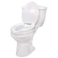 Drive Medical 12067 Raised Toilet Seat with Side Clam 6 Inch