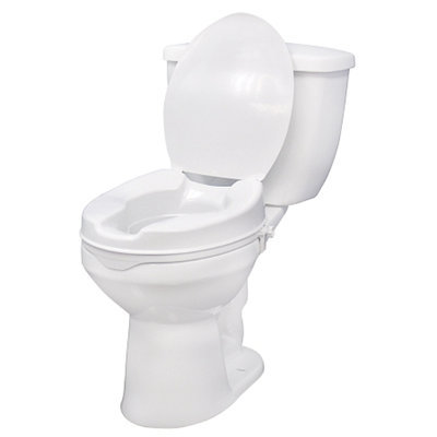 Drive Medical 12067 Raised Toilet Seat with Side Clam 6 Inch