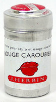 Exaclair Pk/6 J. Herbin Fountain Pen Ink Cartridges, Rouge Caroubier