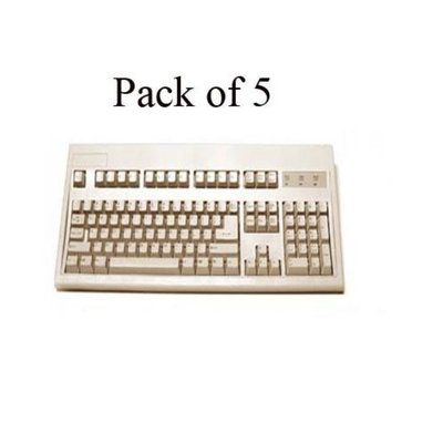 Keytronic E03601P15PK Beige PS2 Keyboard RoHS 5-Pack