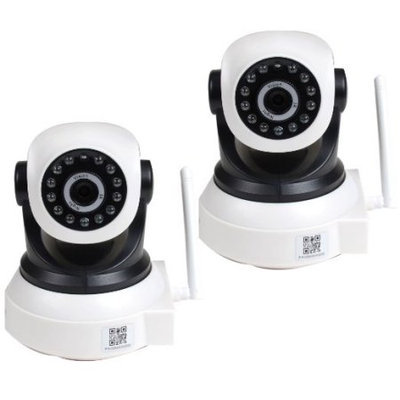 VideoSecu 2x Baby Monitor Wireless Pan Tilt Remote IR Day Night IP Security Camera for iPhone, iPad, PC, Smartphone bky