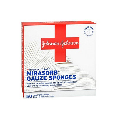 Johnson & Johnson Mirasorb Sterile Gauze Sponges