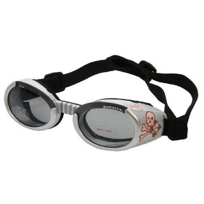 Doggles ILS Dog Goggle sunglasses with Skull and Crossbones / Smoke Lens Medium