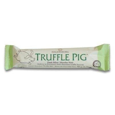 Hagensborg Chocolates Truffle Pig Bar Dark Mint Chocolate Chip, 1.76 Ounce (Pack of 24)