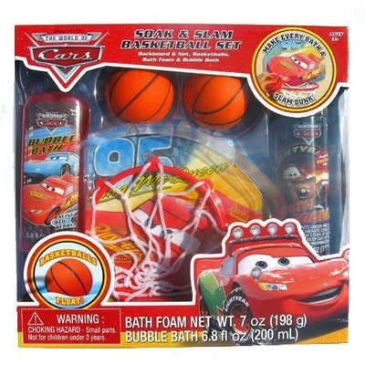 mzb Disney Cars Bath Set (Soak & Slam Basketball Set)