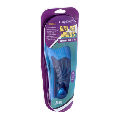 CareOne Dual Gel Insoles Women - Fits up to size 10