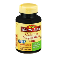 Nature Made Calcium Magnesium Zinc Tablets - 100 CT