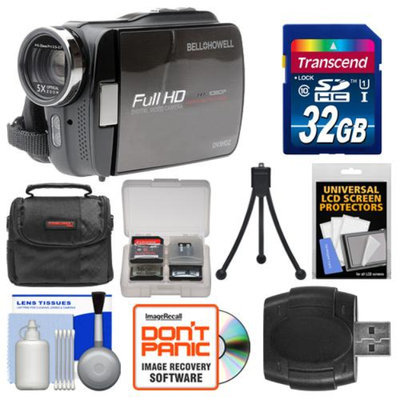Bell & Howell DV5HDZ ZoomTouch 1080p HD High Definition Digital Video Camcorder & Case with 32GB Card + Case + Flex Tripod + Kit