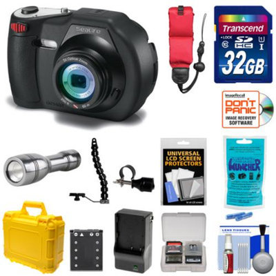 SeaLife DC1400 14MP HD Underwater Digital Camera with 32GB Card + LED Torch & Bracket + Waterproof Case + Kit