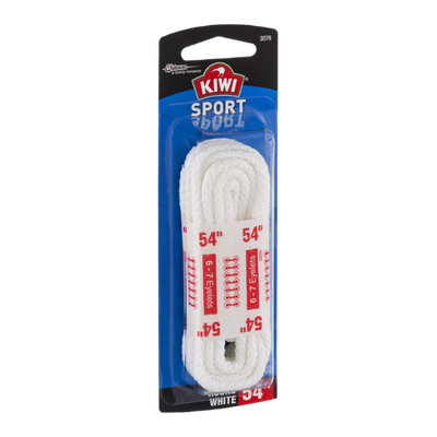 Kiwi Sport Laces Round White 54