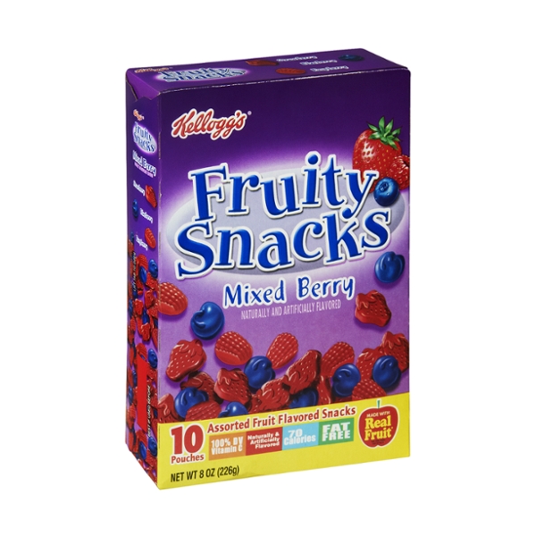 Kellogg's Fruity Snacks Mixed Berry Assorted Fruit Flavored Snacks - 10 CT