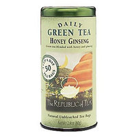 The Republic of Tea, Honey Ginseng Green Tea, 50-Count