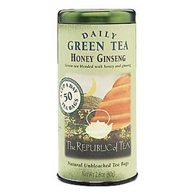 The Republic of Tea, Honey Ginseng Green Tea, 50-Count