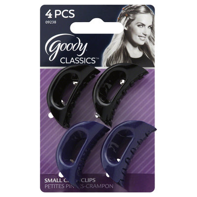 Goody Products Inc. Classic Small Curved Claw Clips, 4 CT