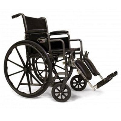 Everest Jennings Traveler SE Steel Wheelchair Fixed Full Arms Elevating Legrest 16
