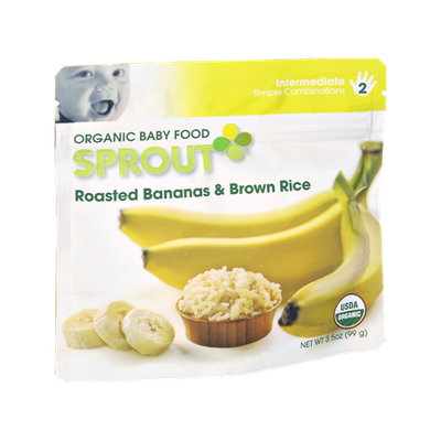 Sprout Roasted Bananas & Brown Rice Organic Baby Food