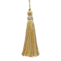 DecoPro Tiebacks Tassels Set of 10 Decorative Light Gold, Ivory 4