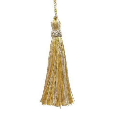 DecoPro Tiebacks Tassels Set of 10 Decorative Light Gold, Ivory 4