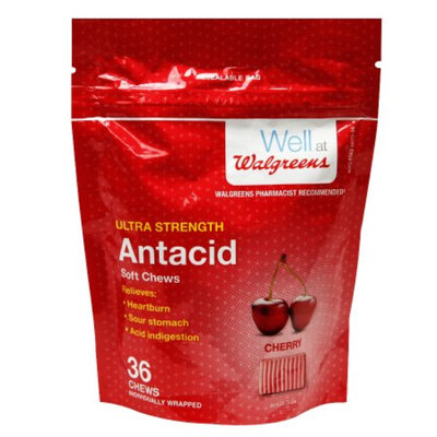 Walgreens Antacid Soft Chews, Cherry, 36 ea