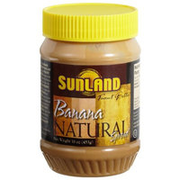 Sunland Banana Peanut Butter Spread (No Stir), 16-Ounce PET Jars (Pack of 6)