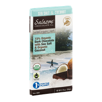 Salazon Chocolate Co. Organic Dark Chocolate Sea Salt & Coconut