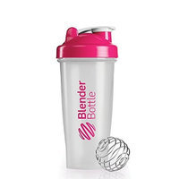 Sundesa BlenderBottle Classic Shaker Bottle, 28-ounce, Clear/Pink