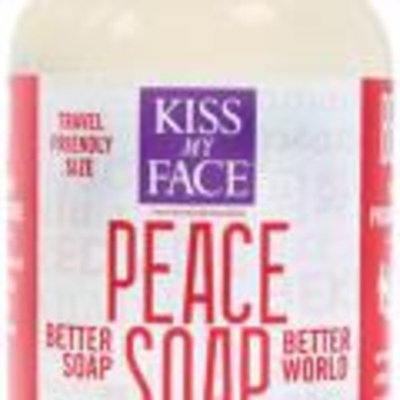 Kiss My Face Liquid Peace Soap: Pomegranata and Acai; 3.4oz Bottle