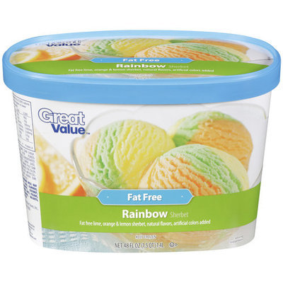 Great Value Rainbow Sherbet, 48 oz