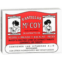 Pastillas McCoy Cod/Fish Liver Oil Extract Dietary Supplement Tablets