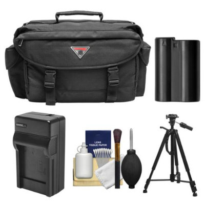 Precision Design 2000 Digital SLR Camera Case with Battery & Charger + Tripod + Kit for Nikon D7000, D7100, D600, D610, D800, D800E