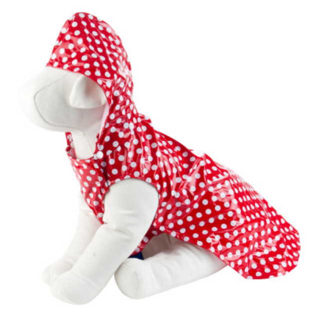 Top Paw Red Polka Dot Rain Coat