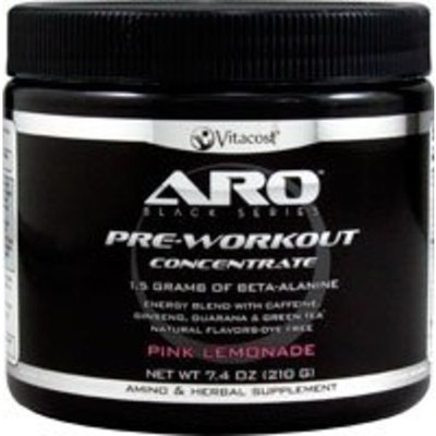 ARO-Vitacost Black Series Pre-Workout Concentrate Pink Lemonade -- 7.4 oz (210 g)