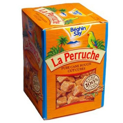 Beghin Say La Perruche Rough Cut Brown Sugar Cubes 17.6-Ounce Packages (Pack of 2)