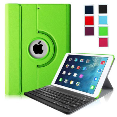Fintie iPad Air Keyboard Case - Ultra Slim 360 Degree Rotating Stand Cover with Wireless Bluetooth Keyboard, Green