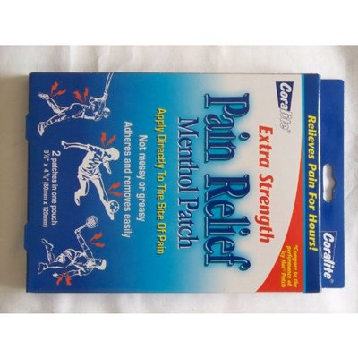 Coralite Extra Strength Pain Relief Menthol Patch, 2 Patches